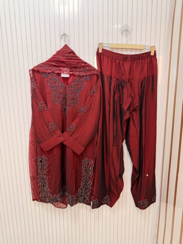 Premium Italian Silk Designer Suit for Women | 3 Colors | L, XL, XXL | Ladies Party Wear Suit | Gazi Suits Jaipur