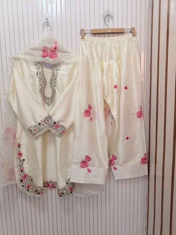 Premium White Designer Suit for Women | Elegant Party Wear | L, XL, XXL | New Collection | Gazi Suits Jaipur
