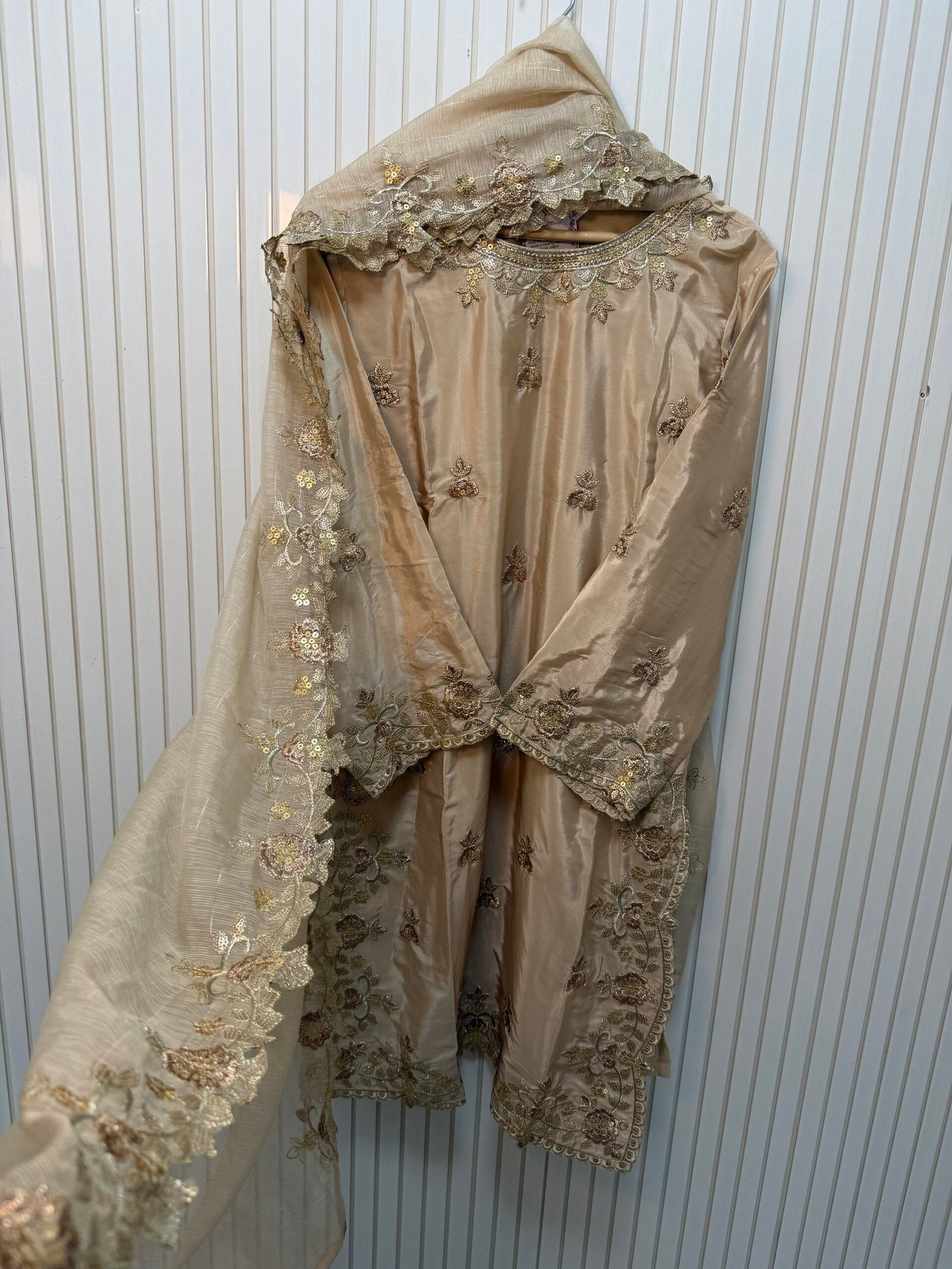Gajji Silk Embroidered Sharara Suit - Image 7