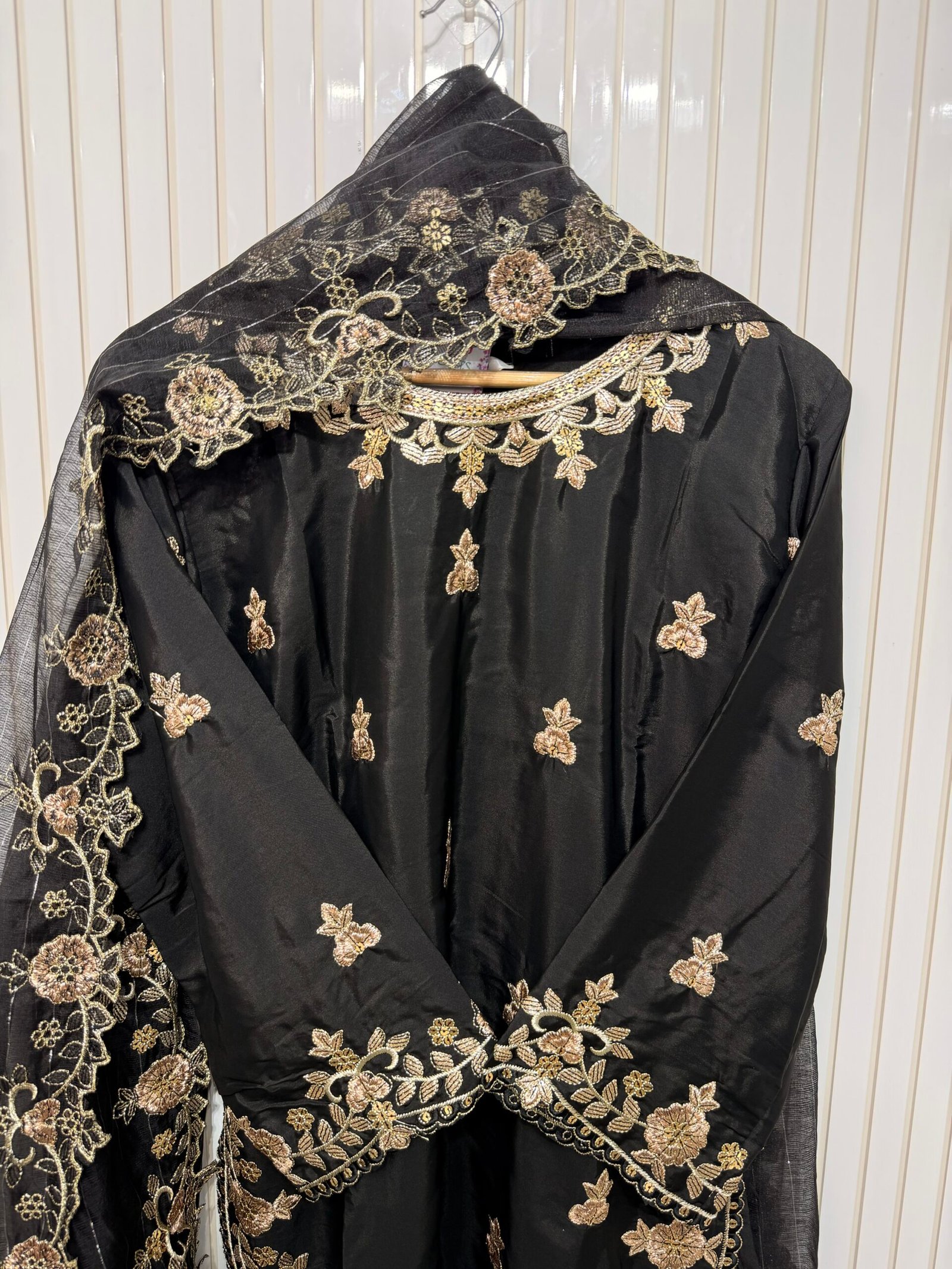 Gajji Silk Embroidered Sharara Suit - Image 12