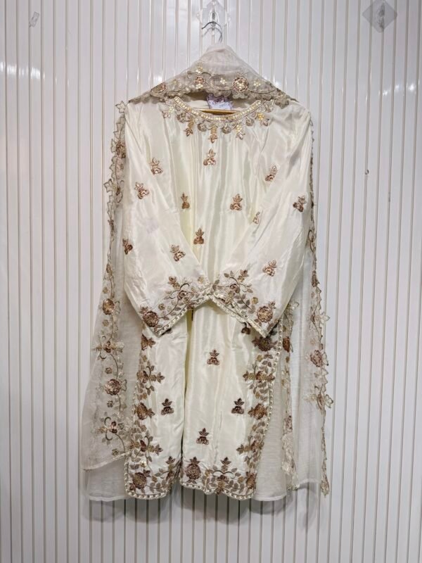 Gajji Silk Embroidered Sharara Suit