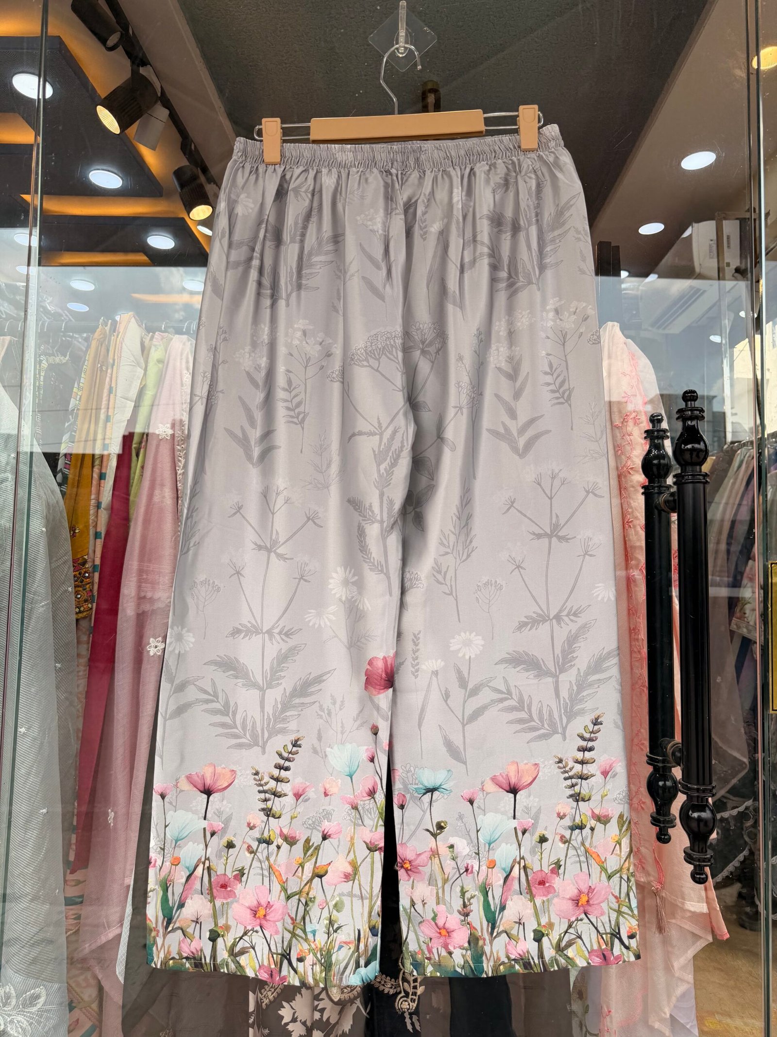 Printed Satin Naira Cut Plazo Suit - Image 12