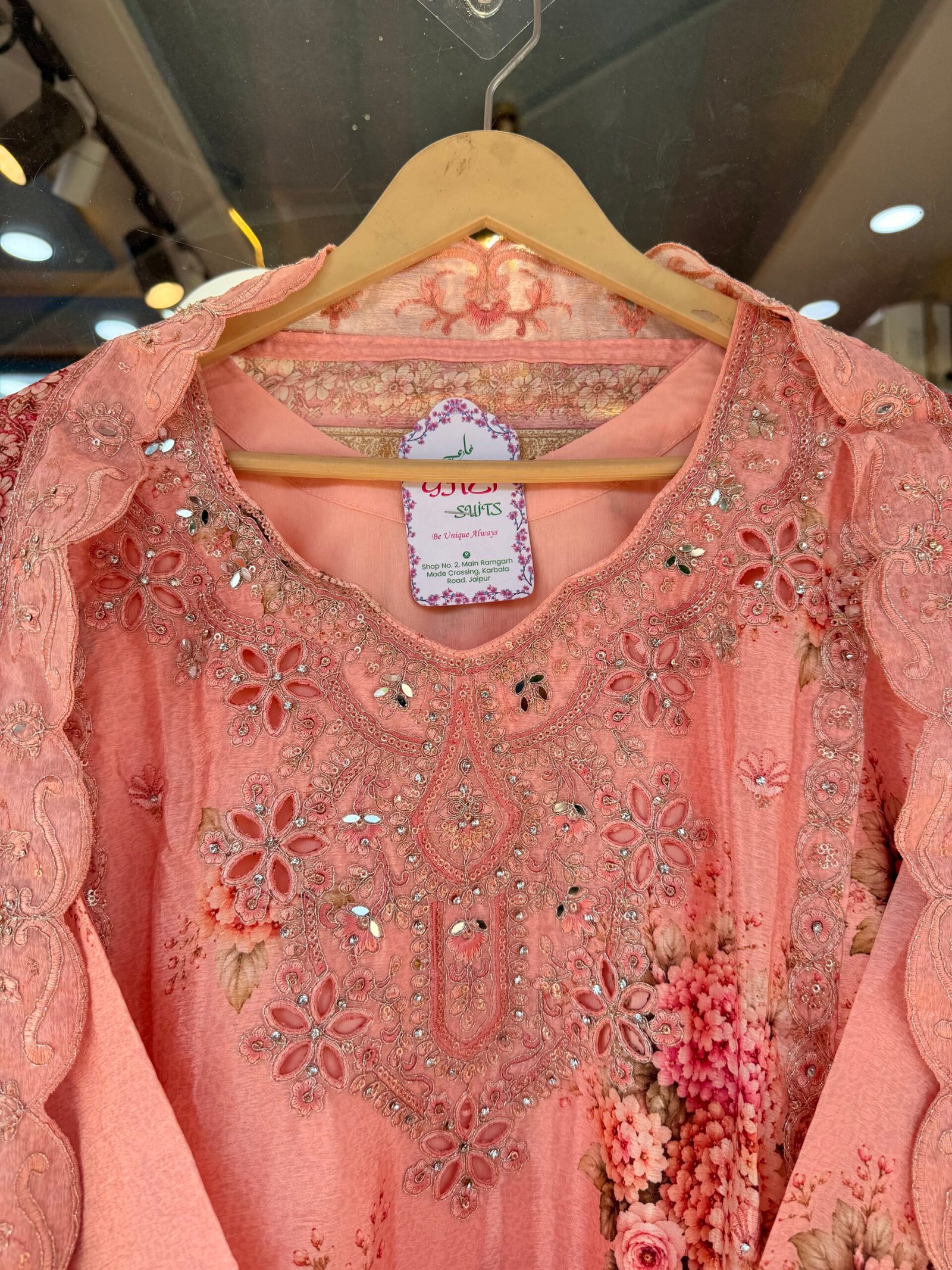 Chinnon Digital Print Heavy Cutwork Plazo Suit - Image 3