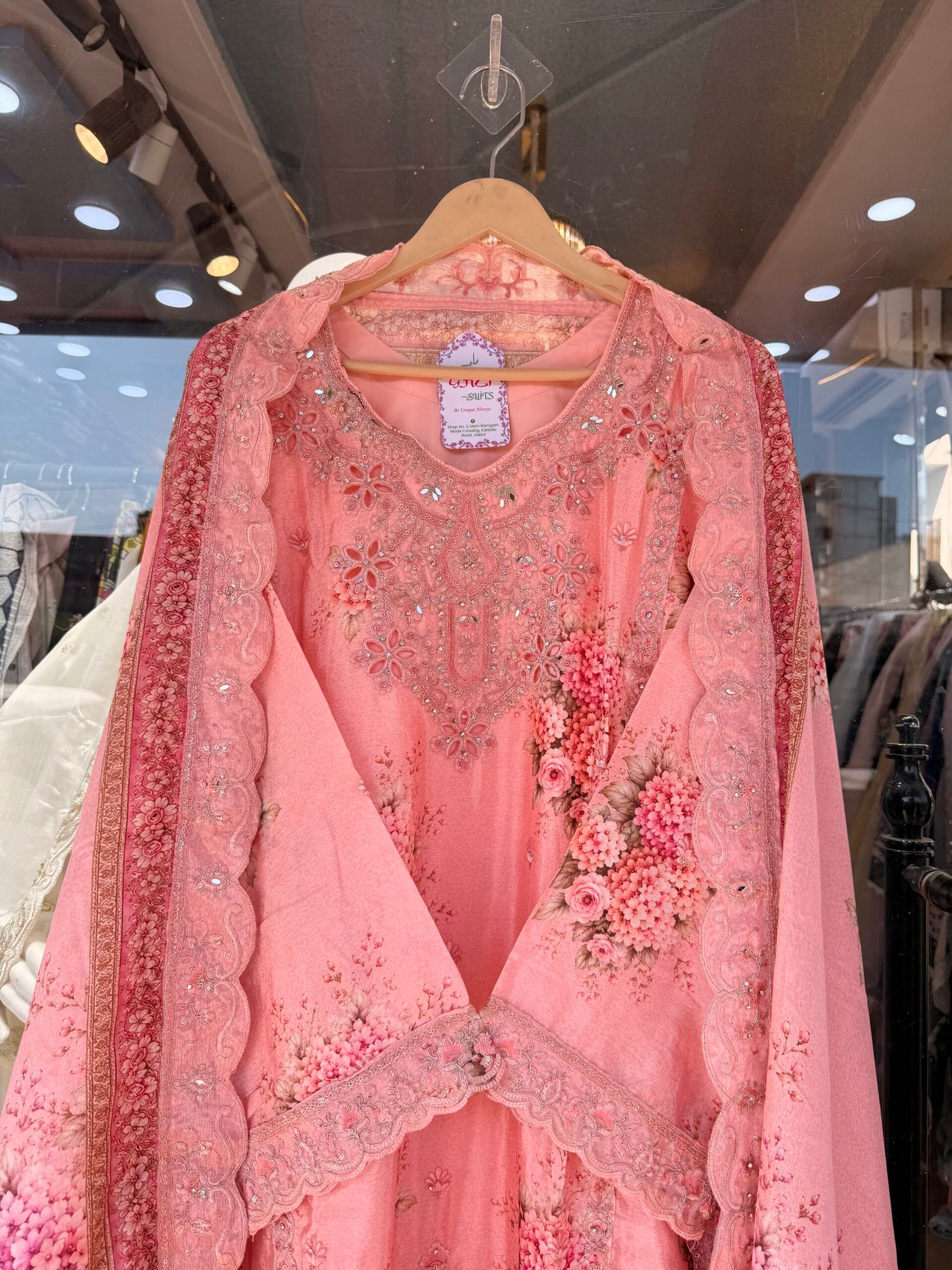 Chinnon Digital Print Heavy Cutwork Plazo Suit - Image 2