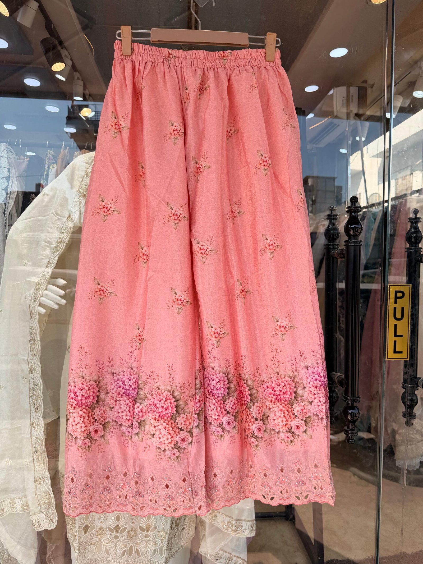 Chinnon Digital Print Heavy Cutwork Plazo Suit - Image 6