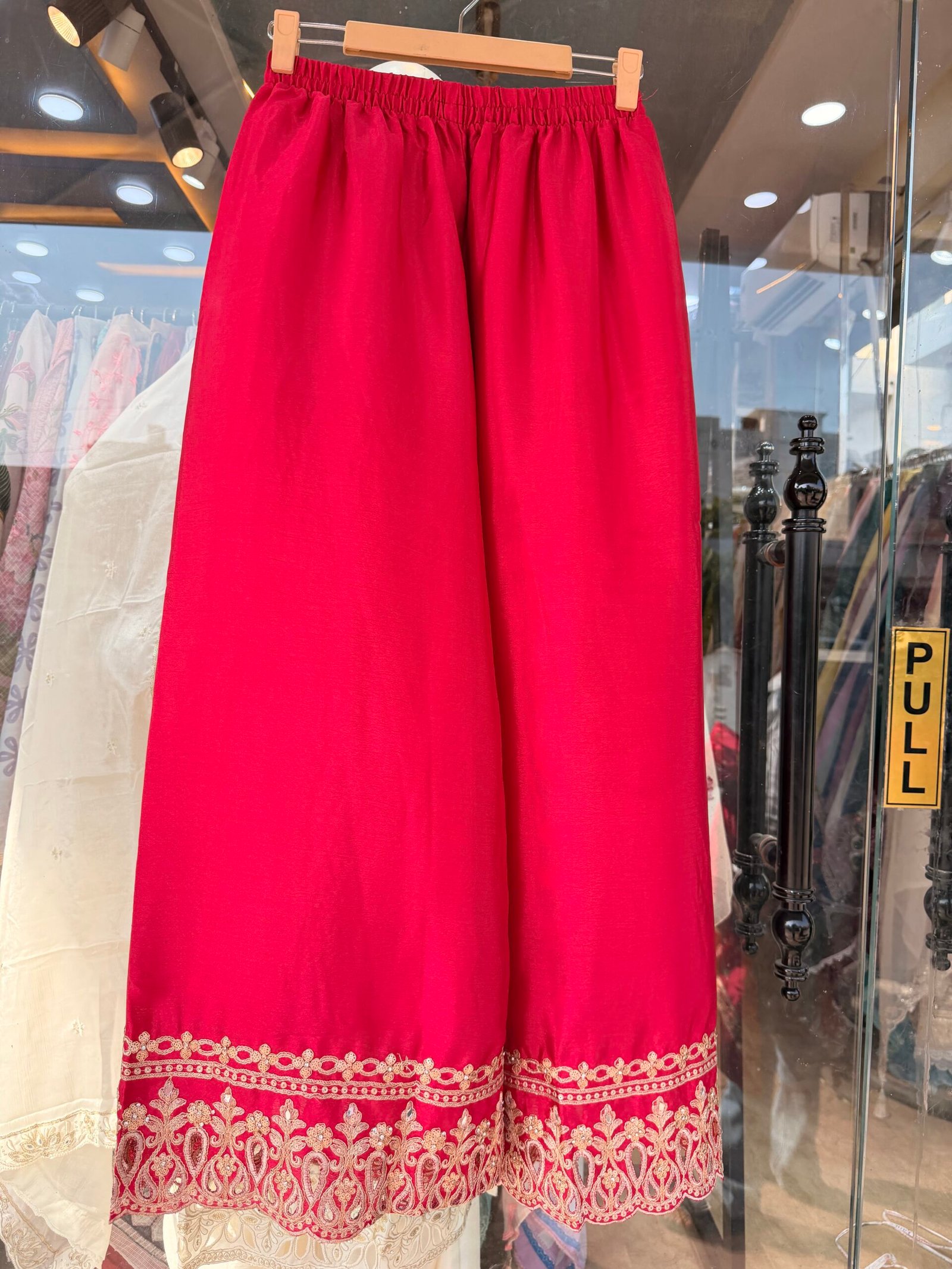 Heavy Chinnon Cutwork Suit with Heavy Dupatta - Image 5