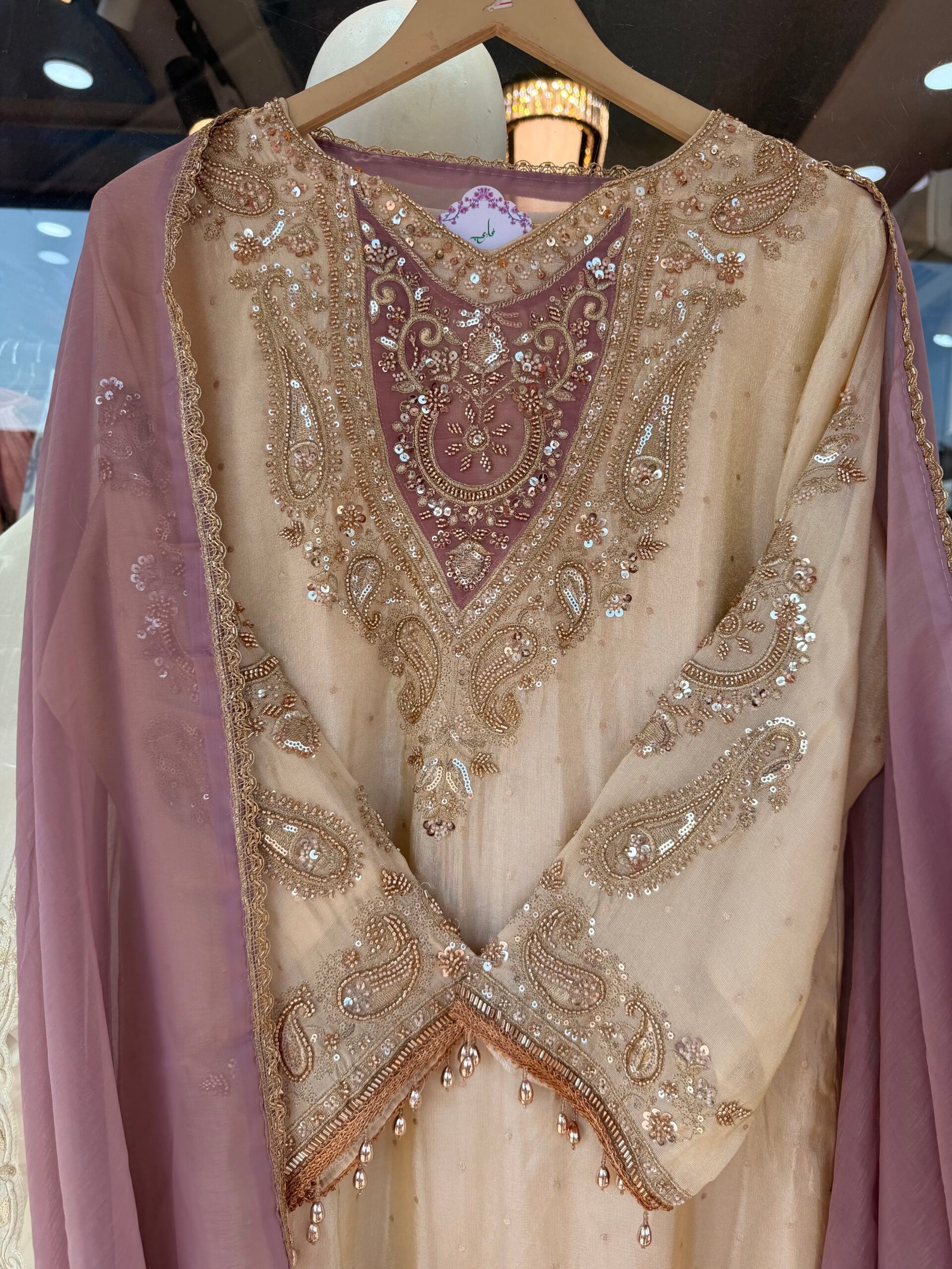 Shimmer Beads Work Suit – New Colours - Image 14