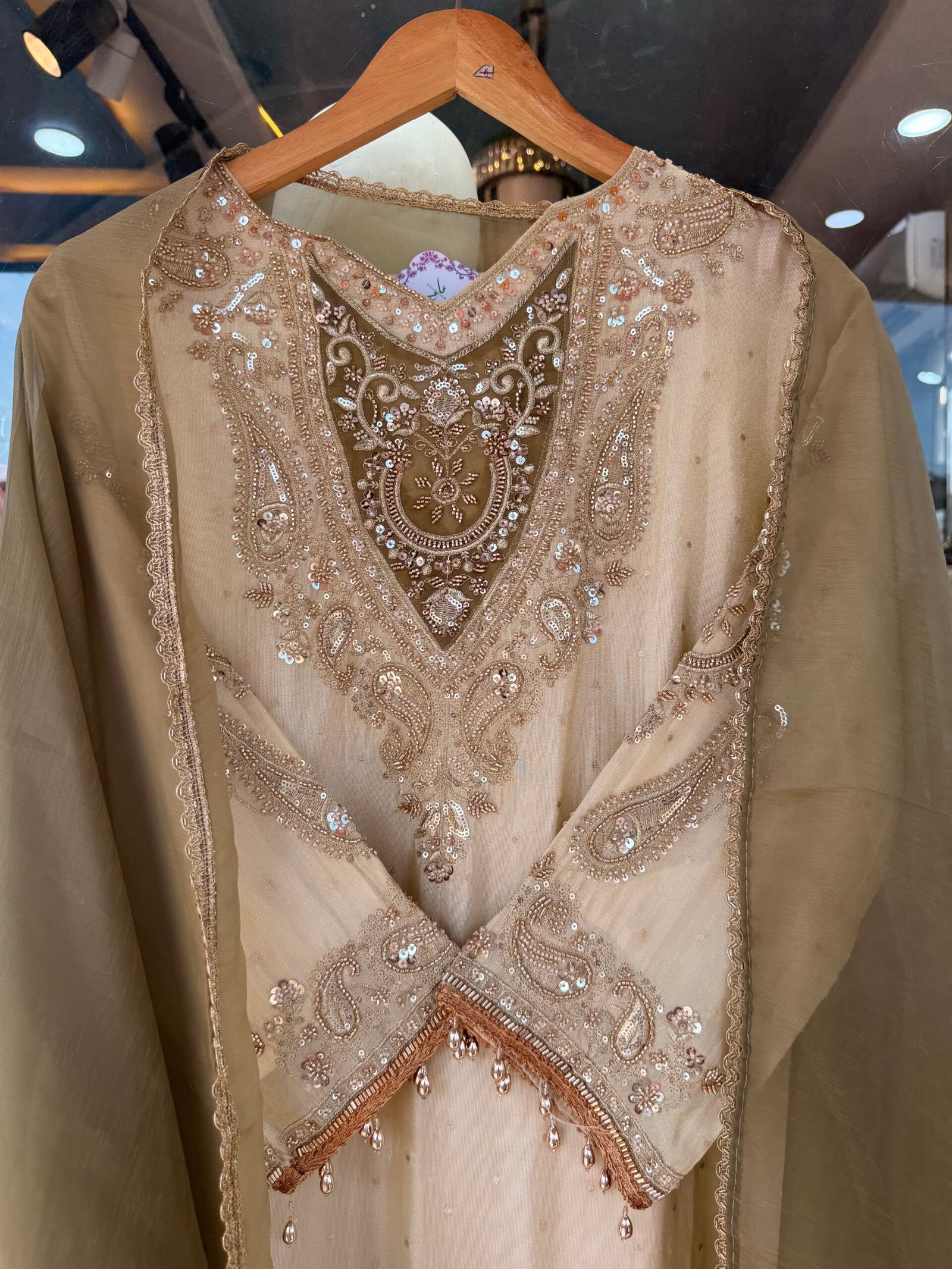 Shimmer Beads Work Suit – New Colours - Image 12