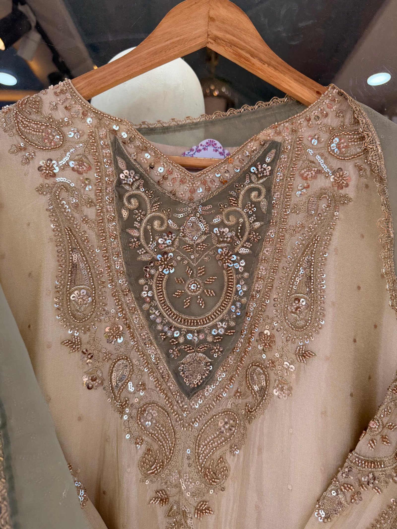 Shimmer Beads Work Suit – New Colours - Image 3