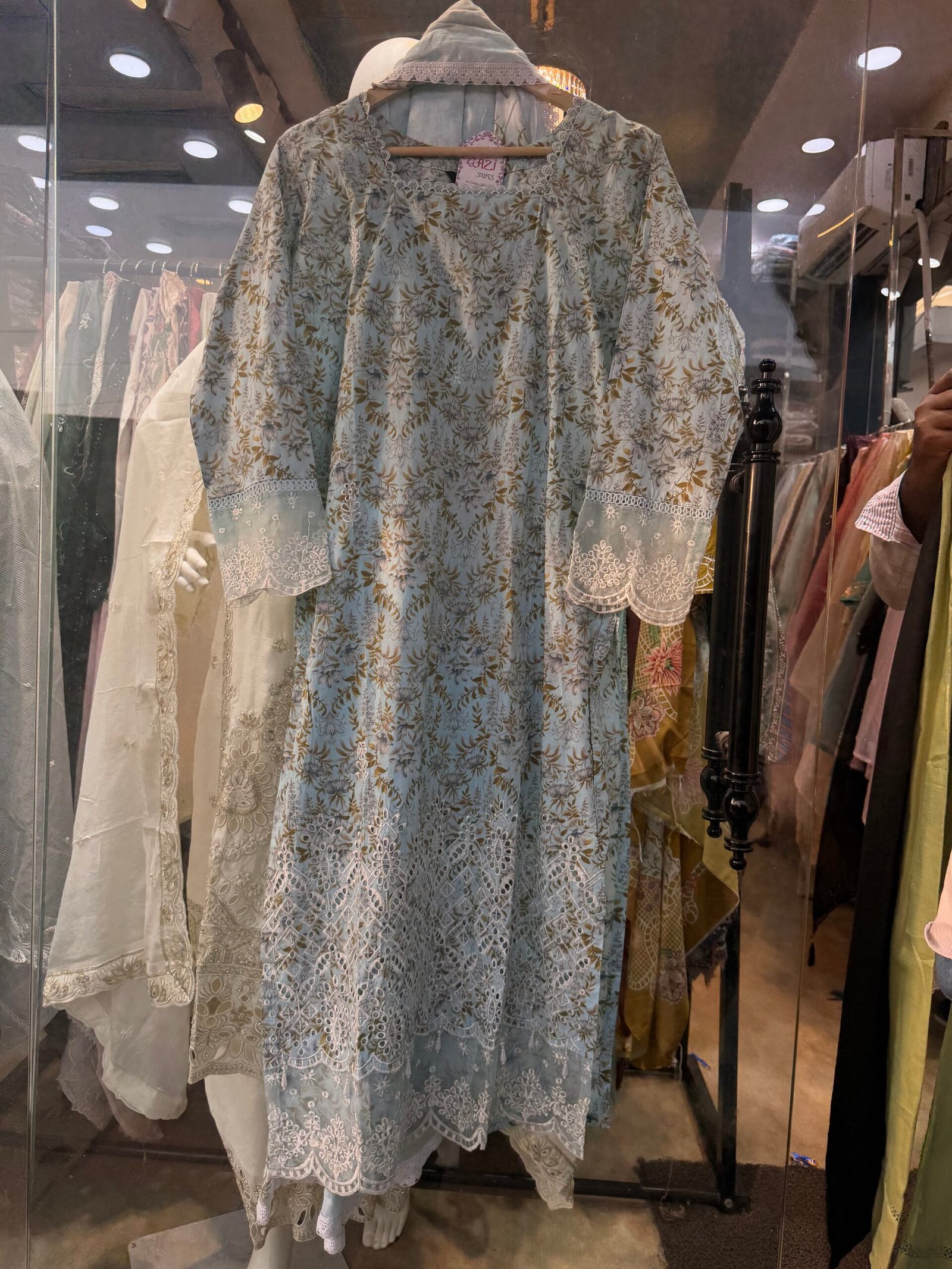 Pure Cotton Printed Embroidered Ready-to-Wear Suit - Image 13