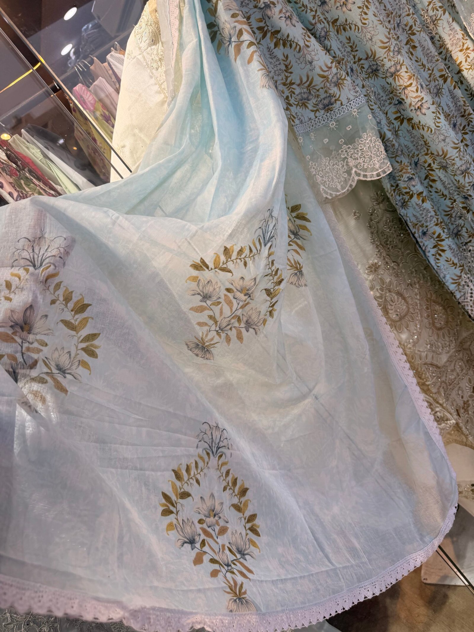 Pure Cotton Printed Embroidered Ready-to-Wear Suit - Image 15