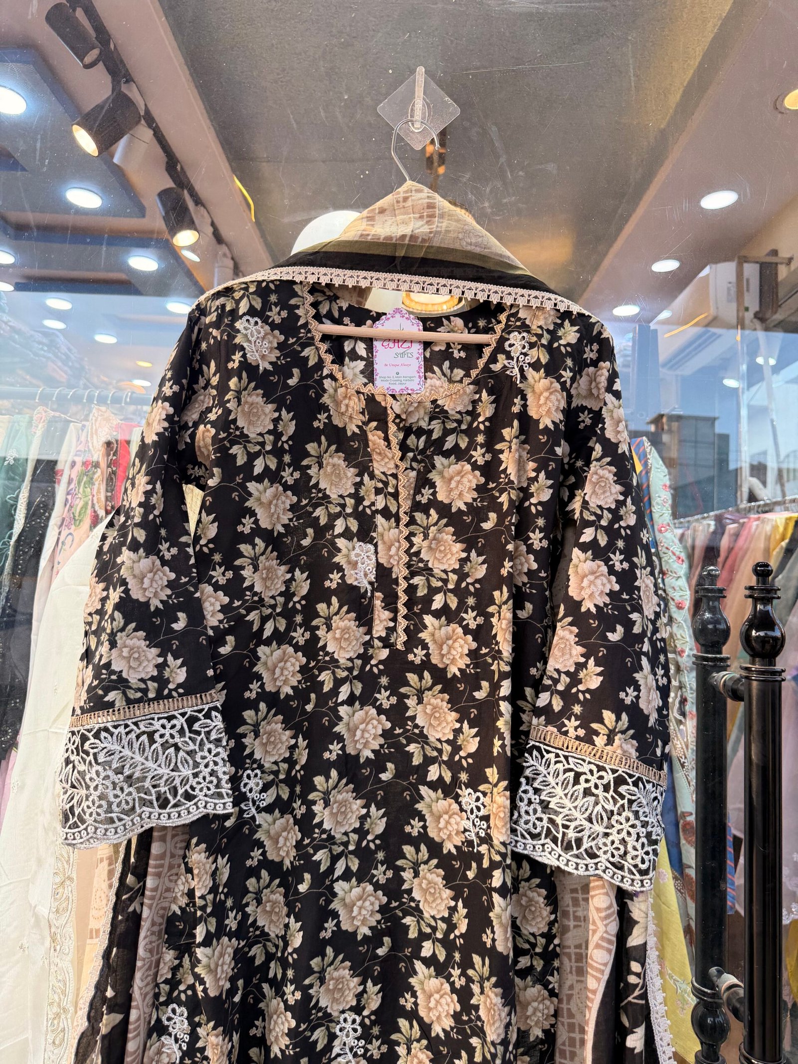Pure Cotton Printed Embroidered Ready-to-Wear Suit - Image 2