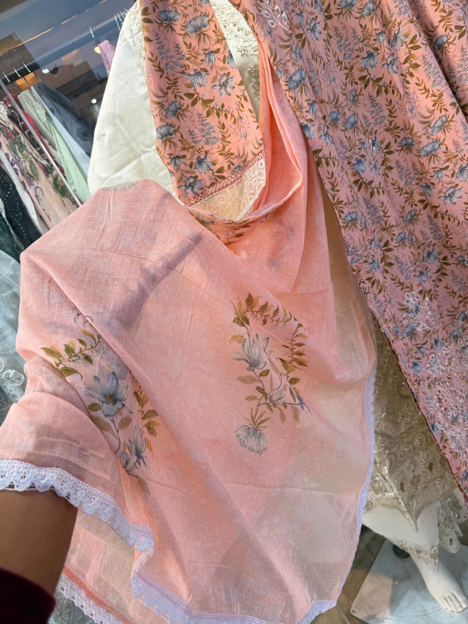 Pure Cotton Printed Embroidered Ready-to-Wear Suit - Image 8