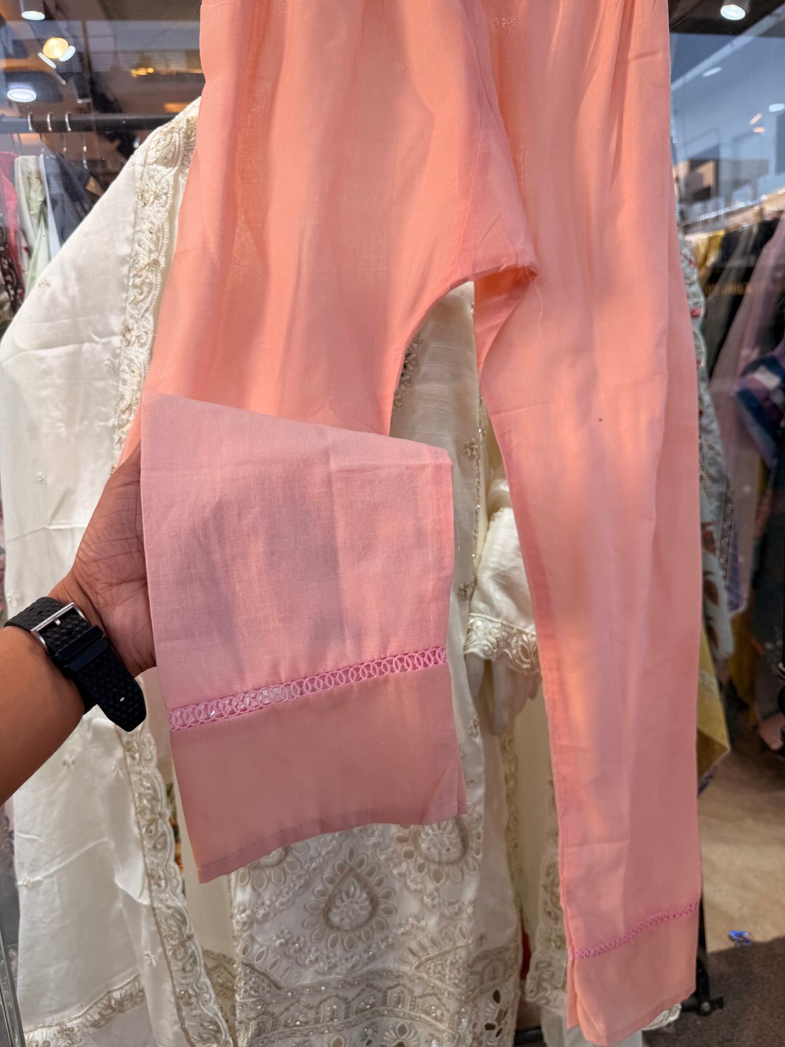 Pure Cotton Printed Embroidered Ready-to-Wear Suit - Image 9