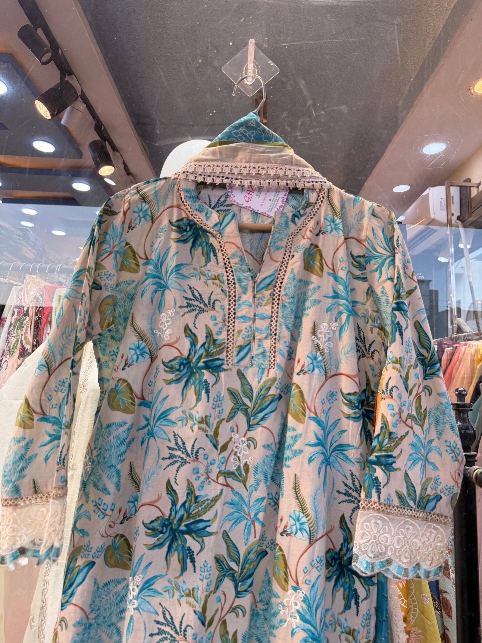 Pure Cotton Printed Embroidered Ready-to-Wear Suit - Image 17