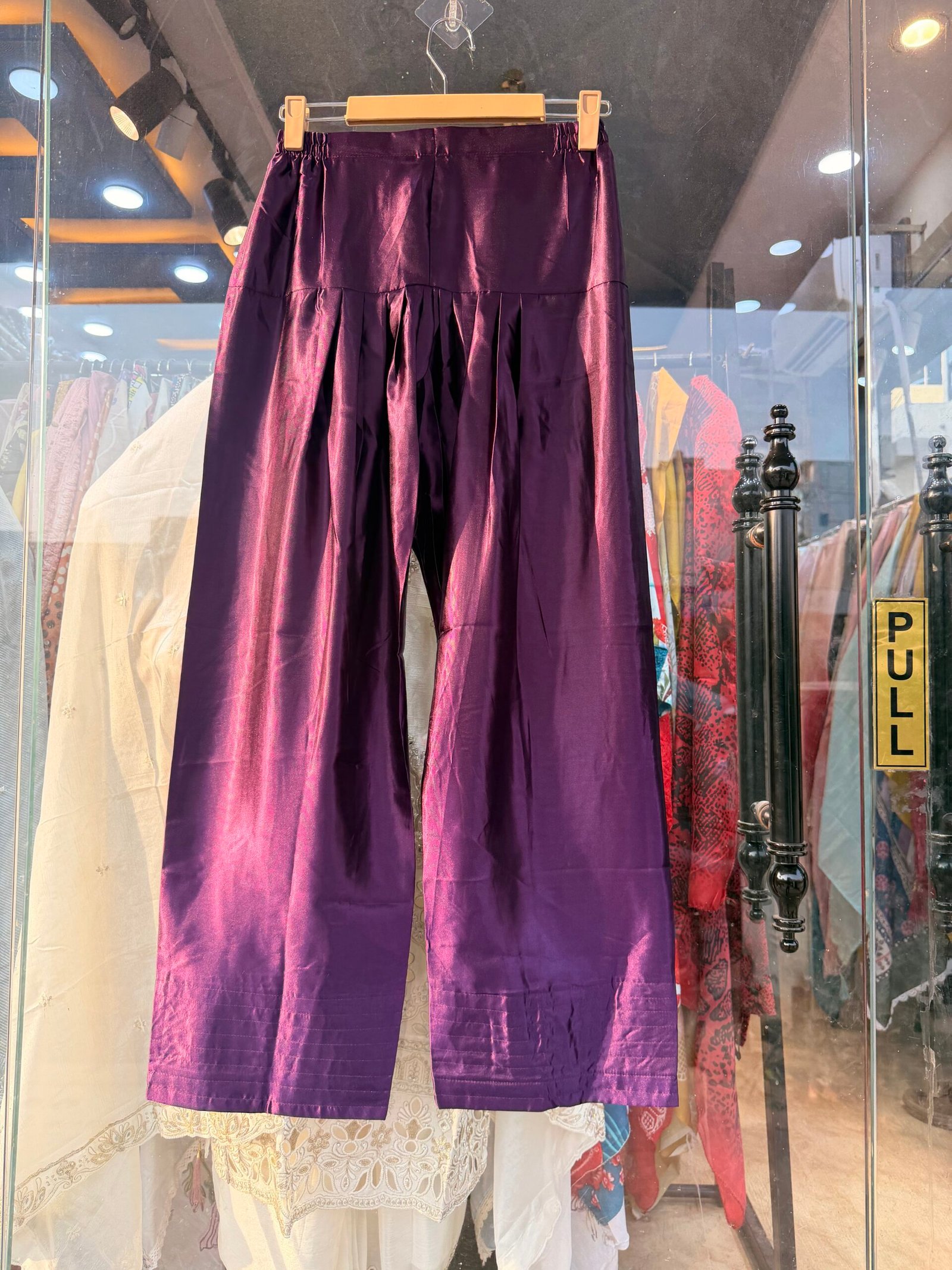 Satin Farshi Shalwar Suit with Kota Checks Dupatta - Image 20