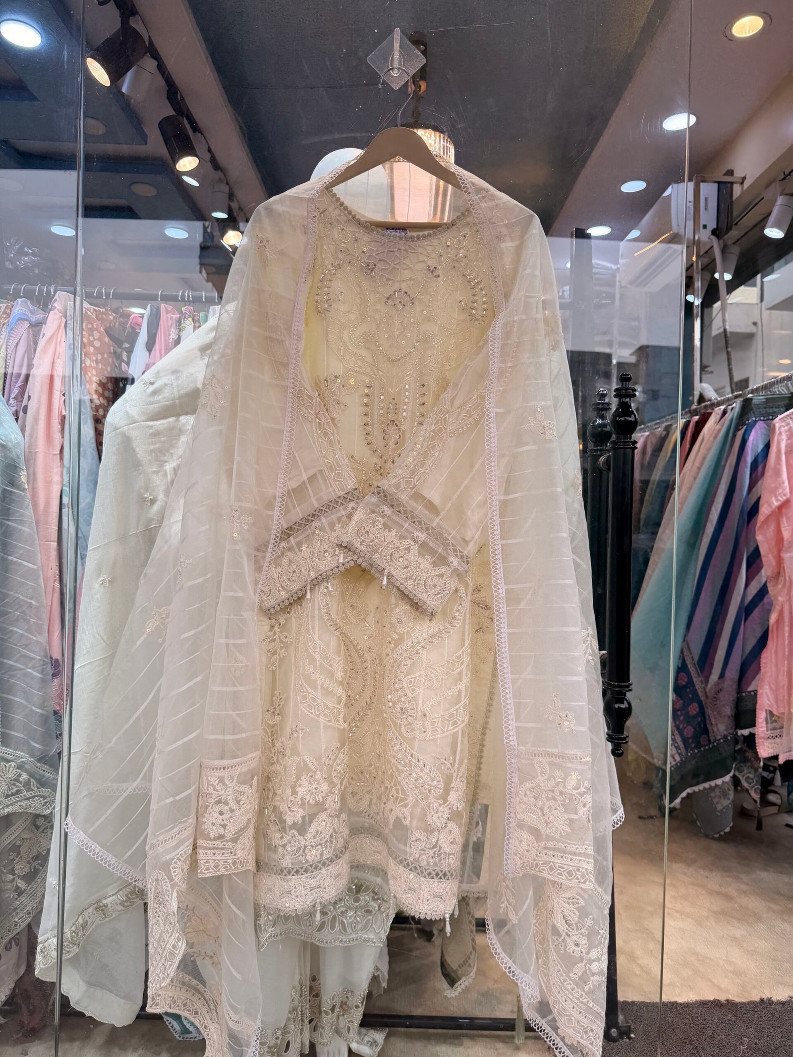 Heavy Partywear Suit with Gota Dupatta - Image 9