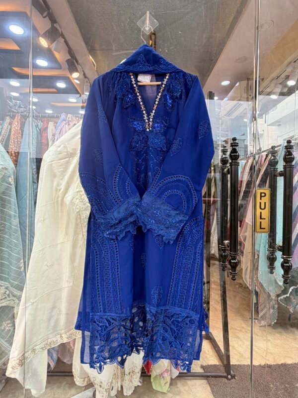 Chiffon 3D Work Suit with Bell Bottom Pants