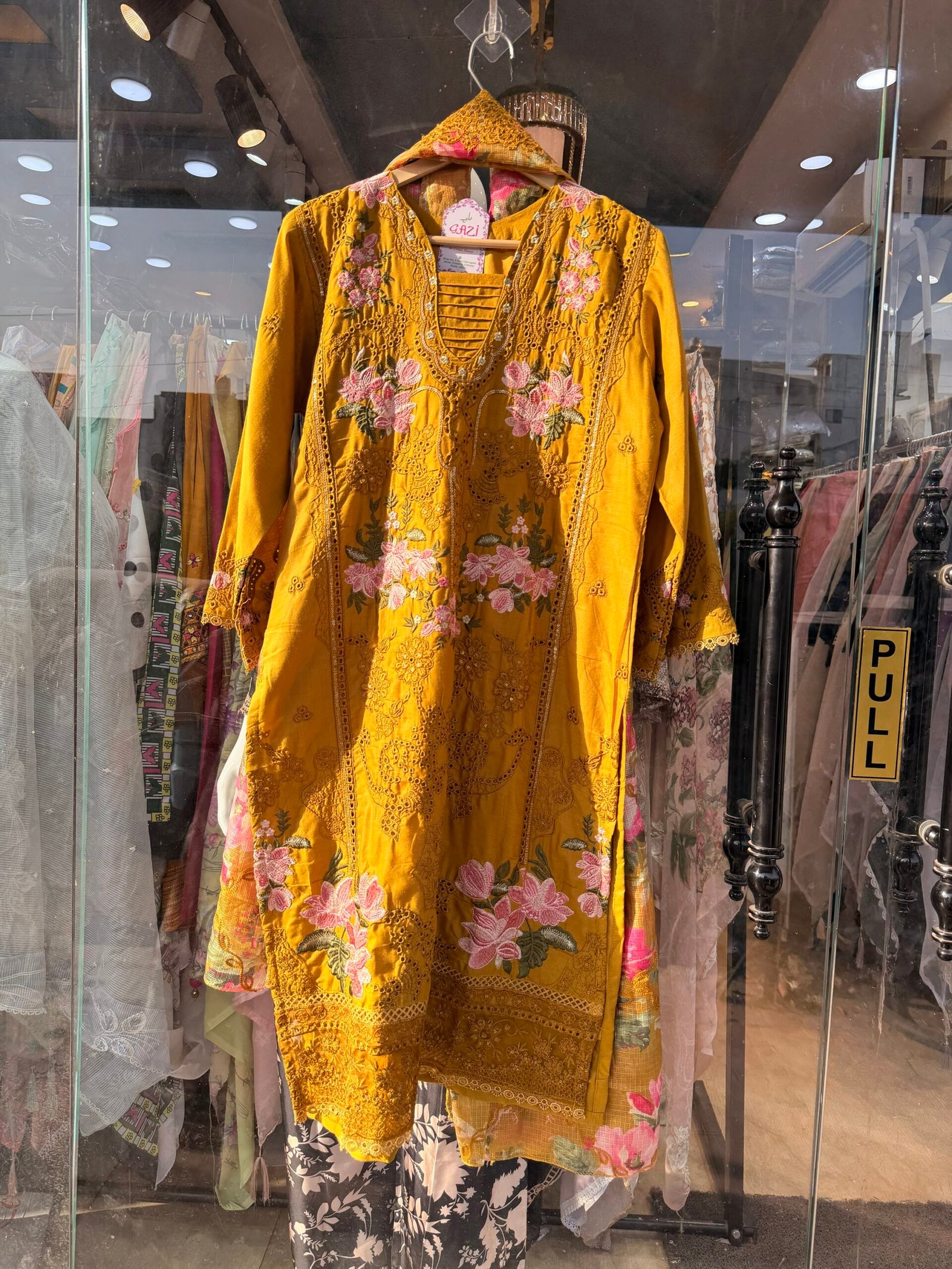 Cotton Chikankari Embroidered Plazo Suit - Image 6
