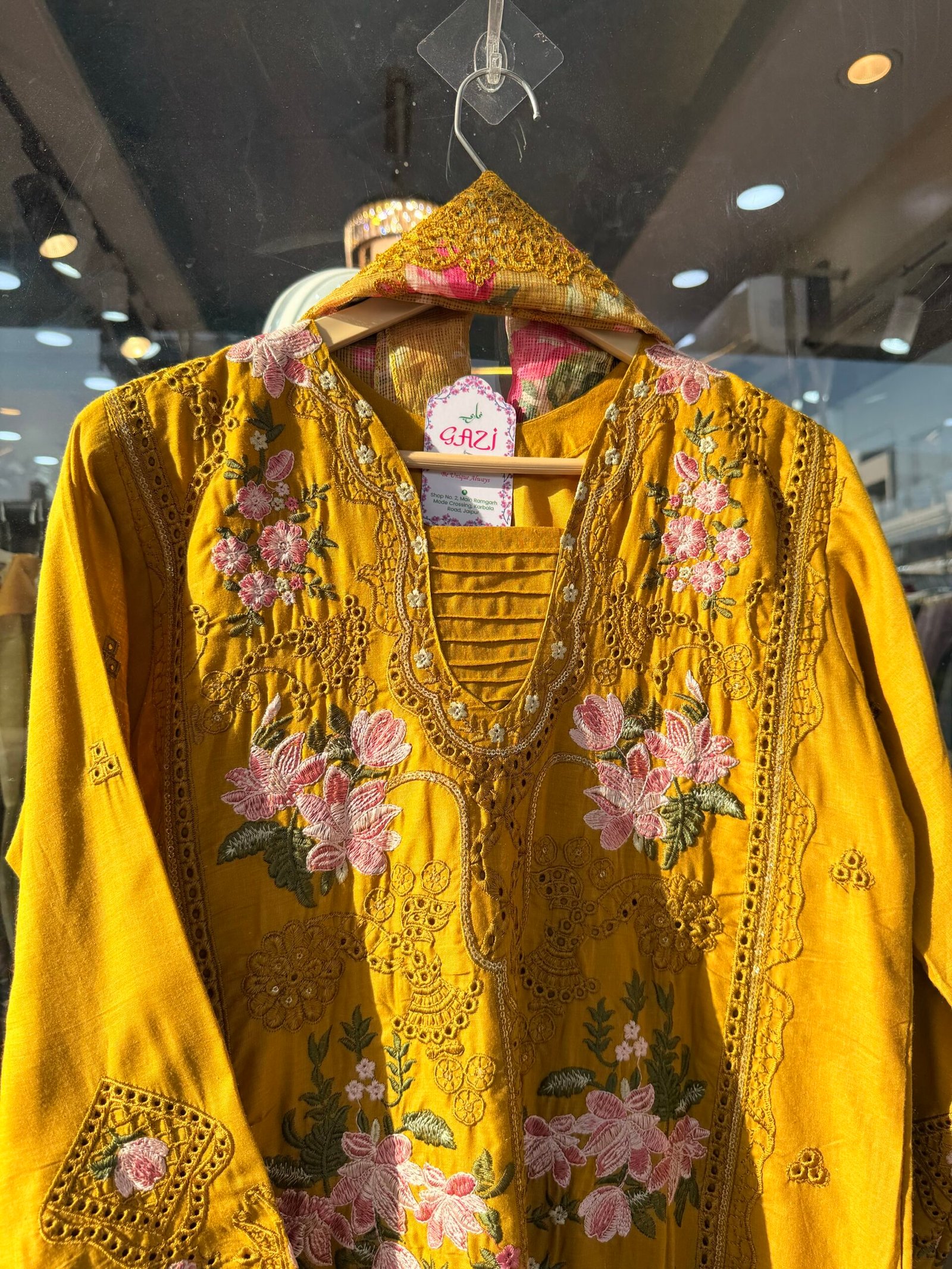 Cotton Chikankari Embroidered Plazo Suit - Image 7